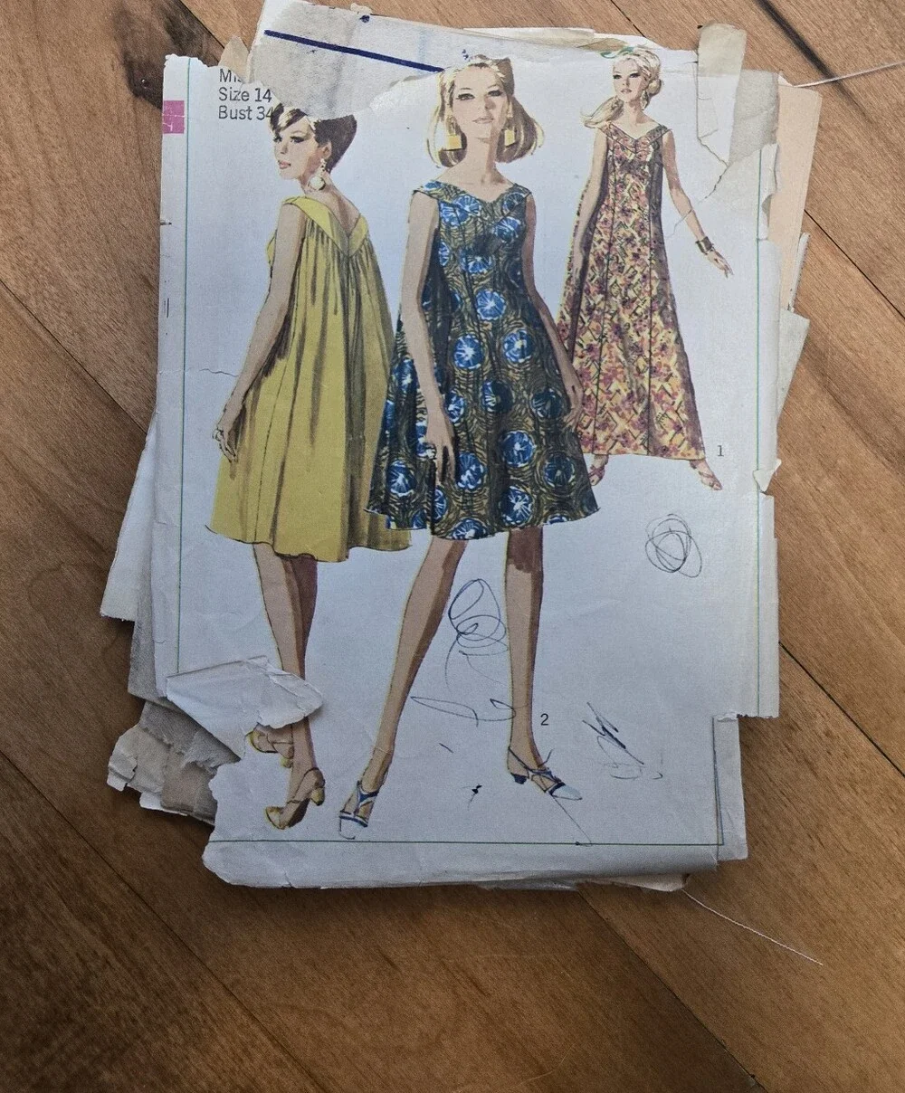Vintage Simplicity 7088 Sewing Pattern – 1960s Misses' One-Piece 